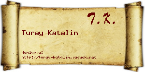 Turay Katalin névjegykártya